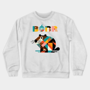 Geometrical Bóbr | Bobr Bober Boberek Beaver Biber Crewneck Sweatshirt